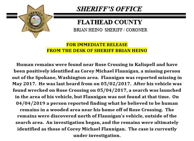 flathead sheriff announcement